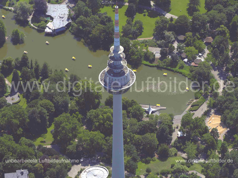 Luftaufnahme Fernmeldeturm in Mannheim | Karlsruhe, Baden-Württemberg
