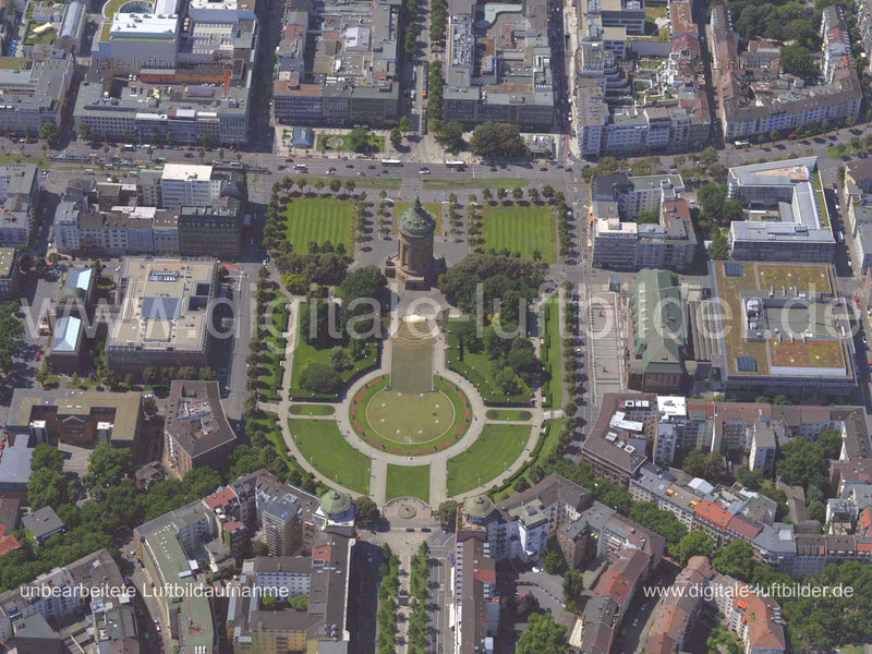 Luftaufnahme Friedrichsplatz in Mannheim | Karlsruhe, Baden-Württemberg