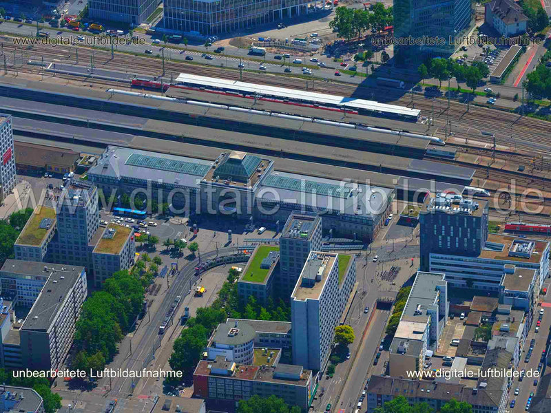 Luftaufnahme Hauptbahnhof in Mannheim | Karlsruhe, Baden-Württemberg
