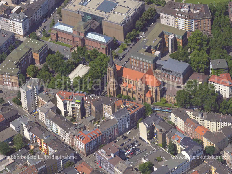 Luftaufnahme Heilig-Geist-Kirche in Mannheim | Karlsruhe, Baden-Württemberg