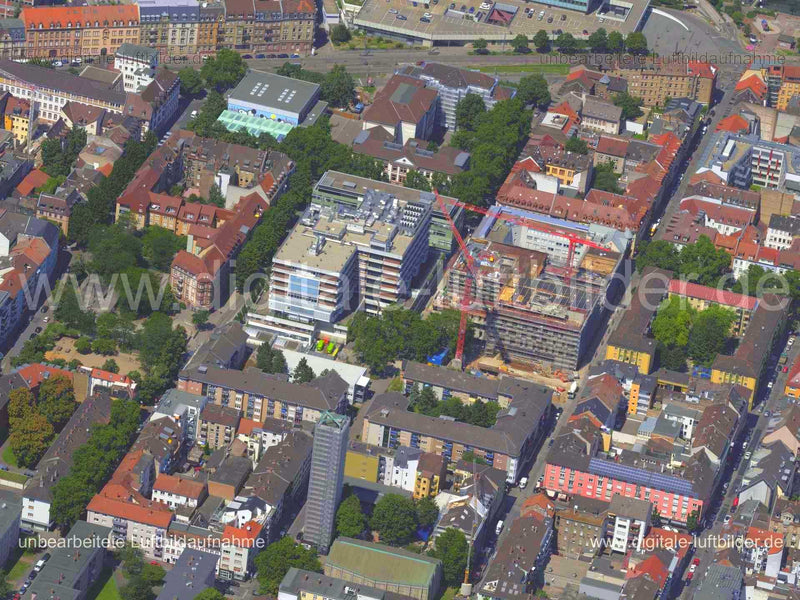 Luftaufnahme Innenstadt in Mannheim | Karlsruhe, Baden-Württemberg