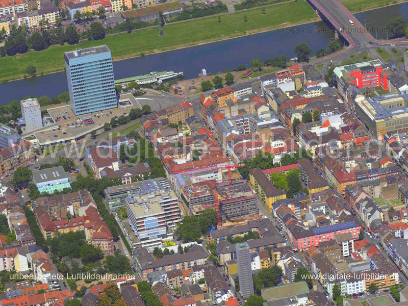 Luftaufnahme Innenstadt in Mannheim | Karlsruhe, Baden-Württemberg
