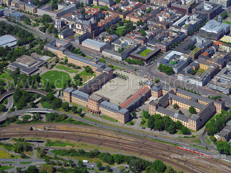 Luftaufnahme Schloss in Mannheim | Karlsruhe, Baden-Württemberg