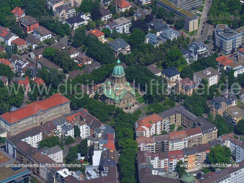 Luftaufnahme Wasserturm in Mannheim | Karlsruhe, Baden-Württemberg