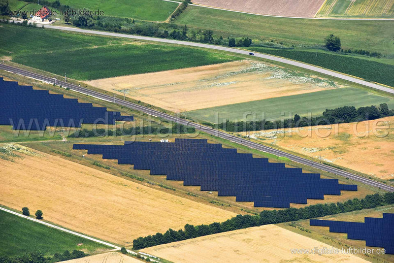 Luftaufnahme Photovoltaikanlage in Markt Bibart | Mittelfranken, Bayern