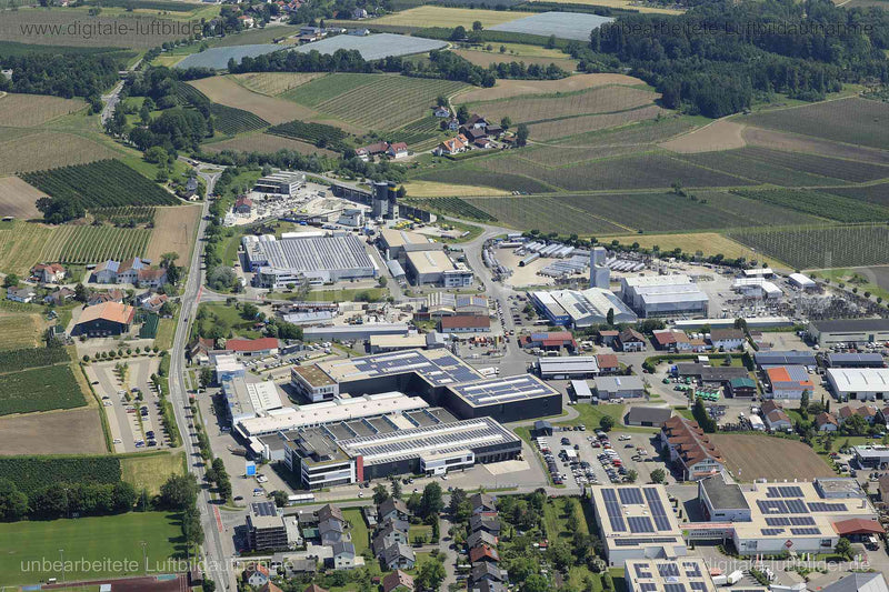 Luftaufnahme Gewerbegebiet Meckenbeuren in Meckenbeuren | Bodenseekreis, Baden-Württemberg
