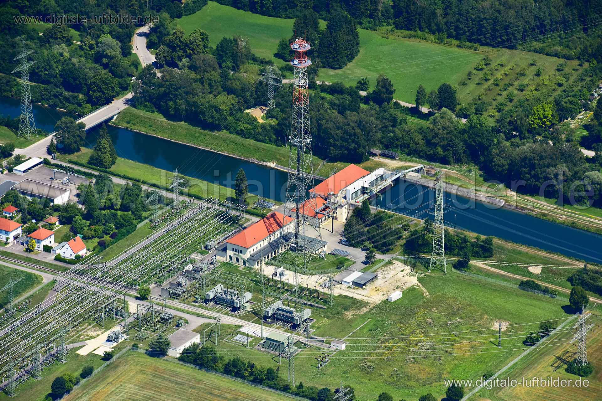 Luftaufnahme Kraftwerk Meitingen in Meitingen | Schwaben, Bayern