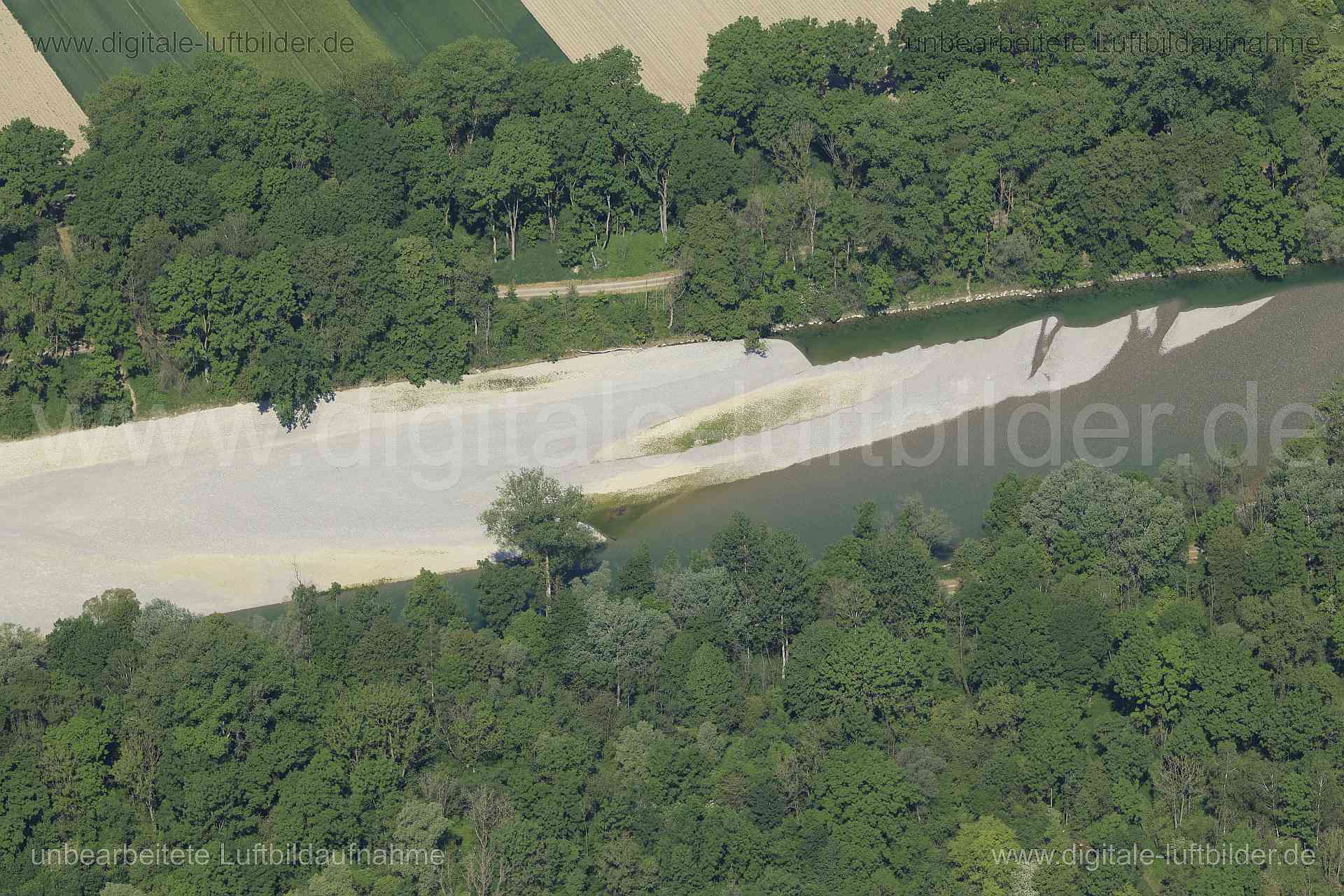 Luftaufnahme Lech in Meitingen | Schwaben, Bayern