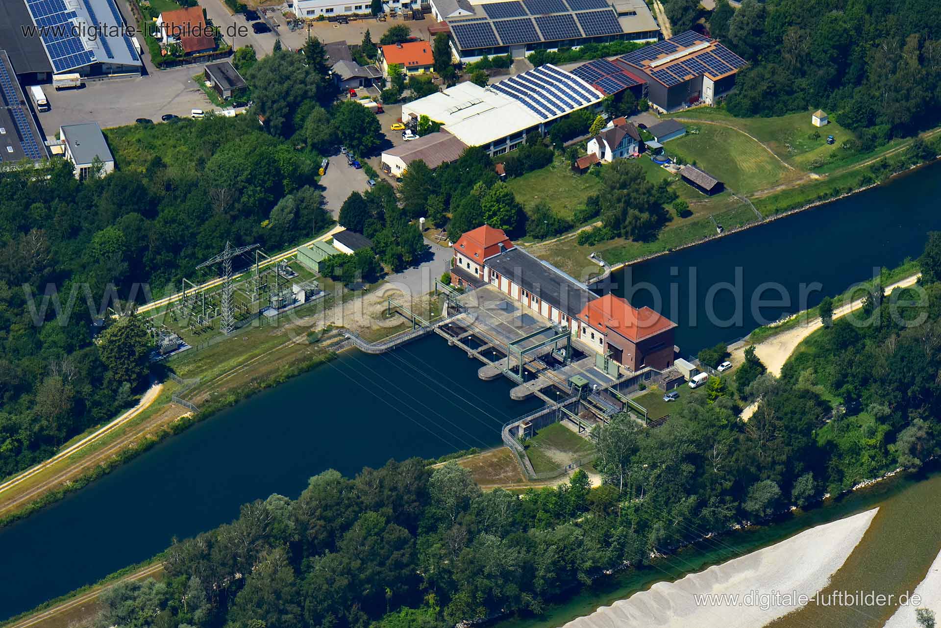 Luftaufnahme Lechmuseum Bayern in Meitingen | Schwaben, Bayern