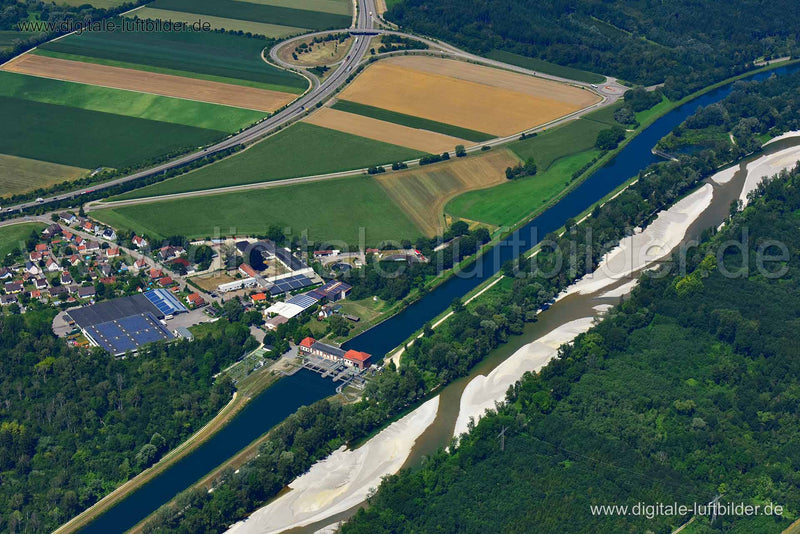 Luftaufnahme Lechmuseum Bayern in Meitingen | Schwaben, Bayern