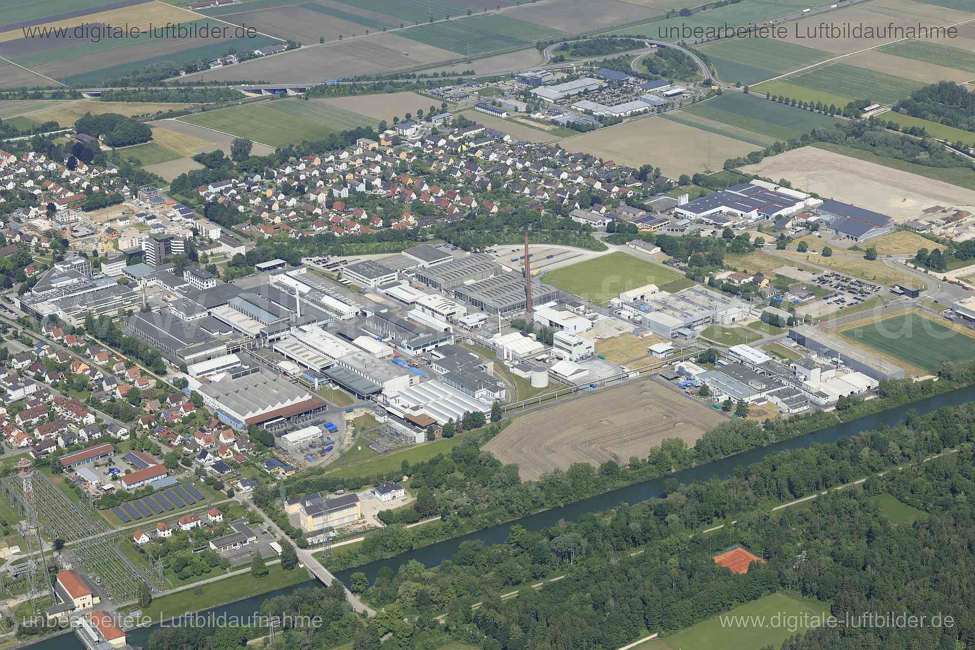 Luftaufnahme Meitingen in Meitingen | Schwaben, Bayern