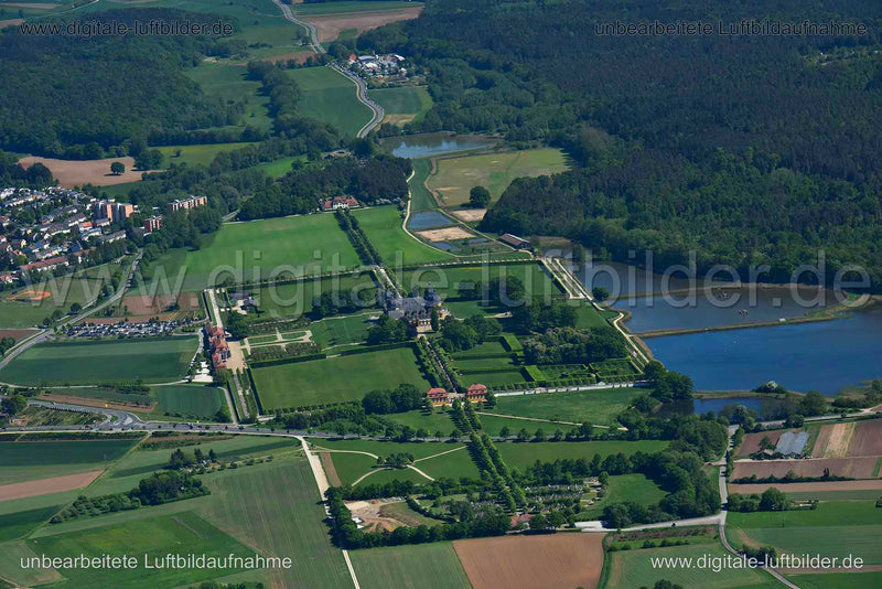 Luftaufnahme Schloss Seehof in Memmelsdorf | Oberfranken, Bayern