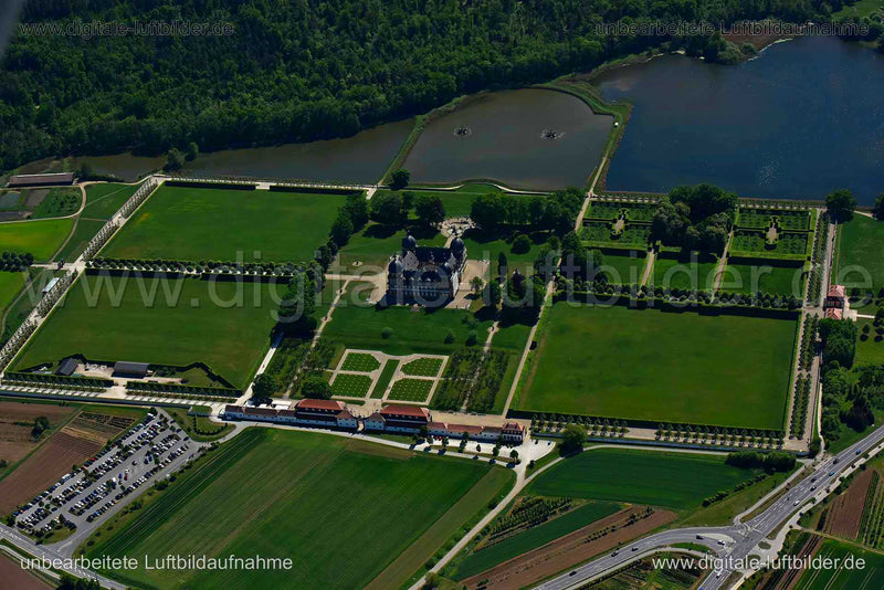 Luftaufnahme Schloss Seehof in Memmelsdorf | Oberfranken, Bayern