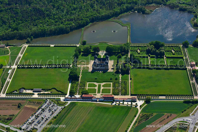 Luftaufnahme Schloss Seehof in Memmelsdorf | Oberfranken, Bayern