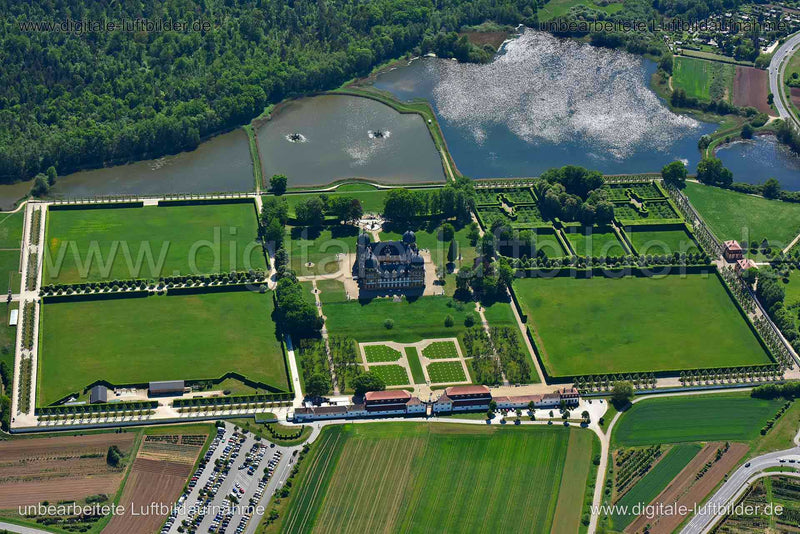 Luftaufnahme Schloss Seehof in Memmelsdorf | Oberfranken, Bayern