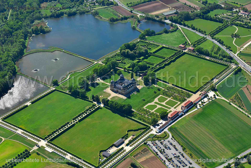 Luftaufnahme Schloss Seehof in Memmelsdorf | Oberfranken, Bayern