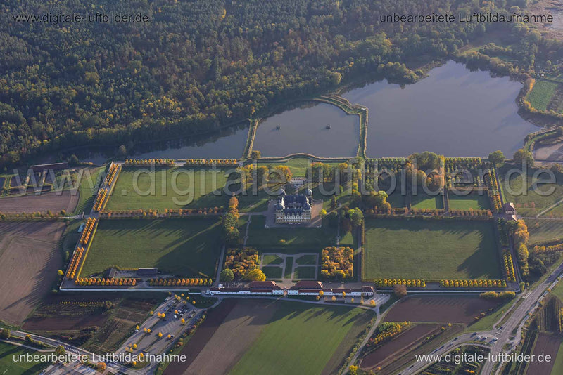 Luftaufnahme Schloss Seehof in Memmelsdorf | Oberfranken, Bayern