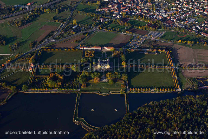 Luftaufnahme Schloss Seehof in Memmelsdorf | Oberfranken, Bayern