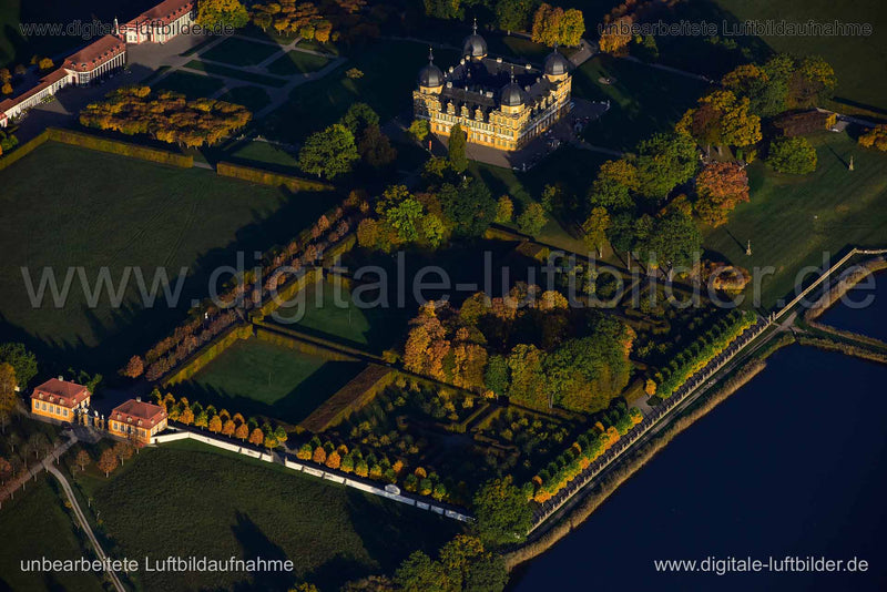 Luftaufnahme Schloss Seehof in Memmelsdorf | Oberfranken, Bayern