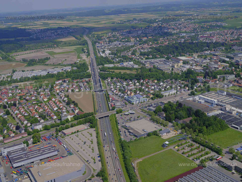 Luftaufnahme Autobahn A96 Memmingen in Memmingen | Schwaben, Bayern