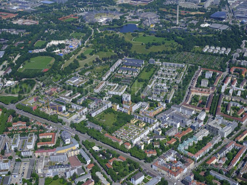 Luftaufnahme Ackermannbogen in München in München | Oberbayern, Bayern