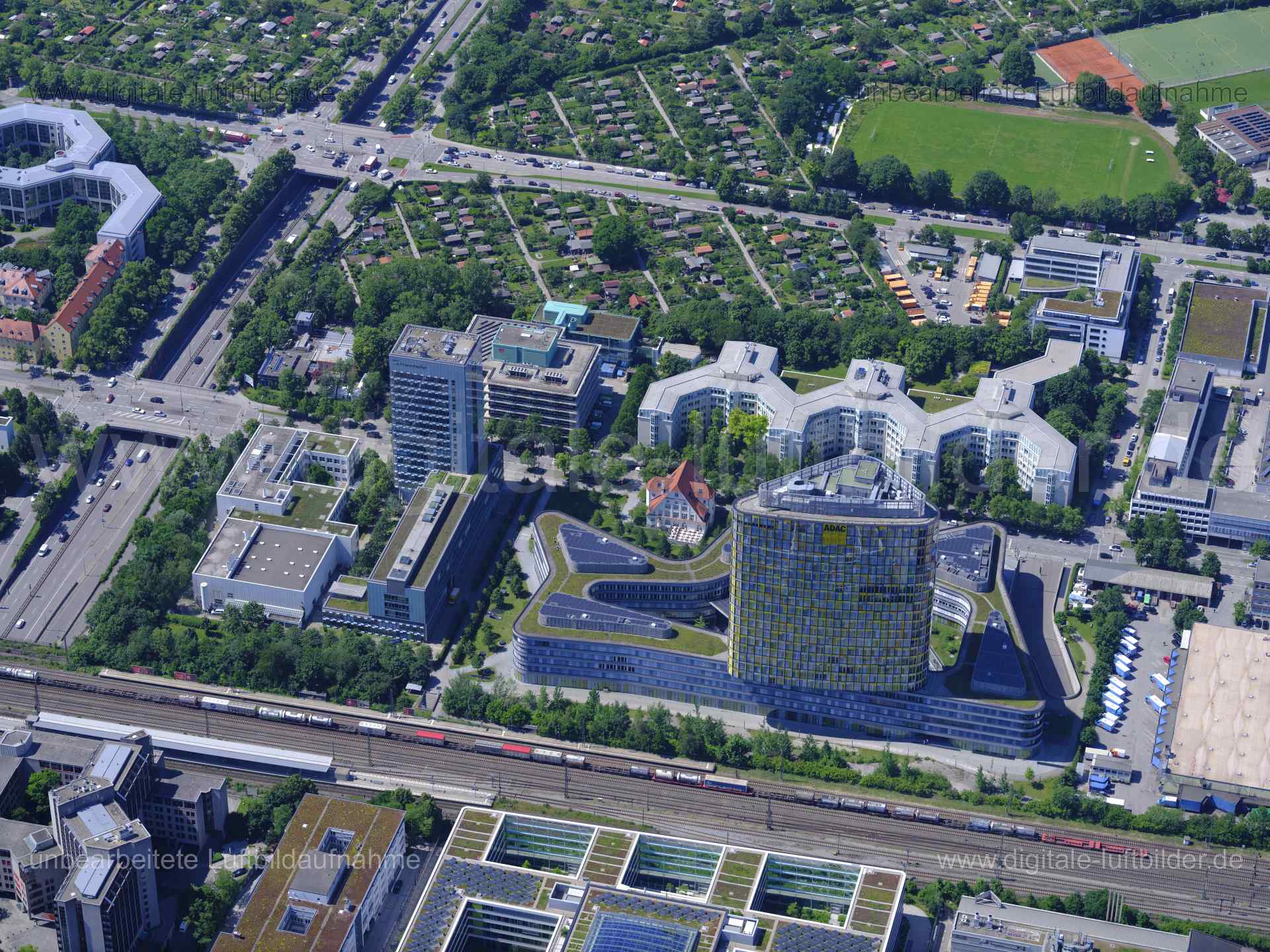 Luftaufnahme ADAC München in München | Oberbayern, Bayern