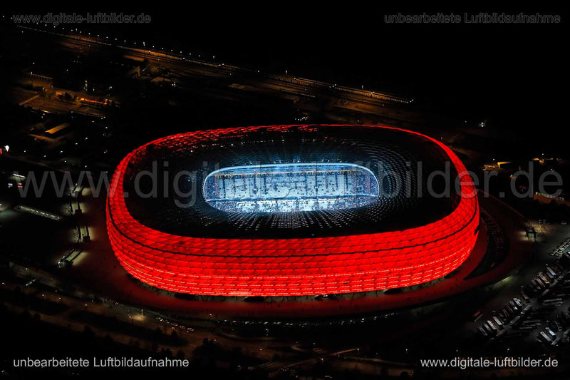 Luftaufnahme Allianz Arena in München | Oberbayern, Bayern