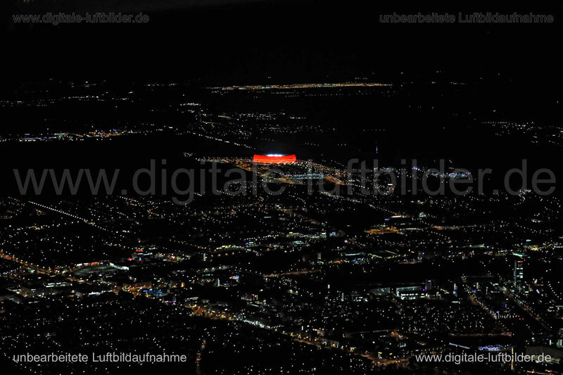 Luftaufnahme Allianz Arena in München | Oberbayern, Bayern