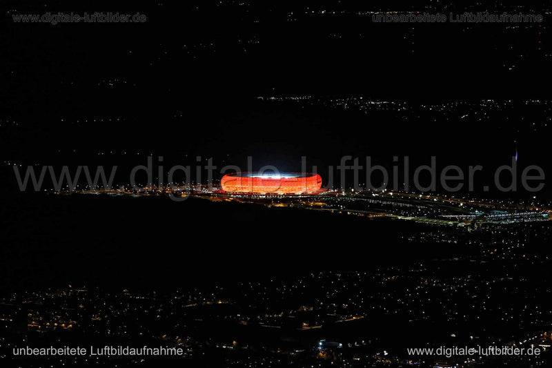 Luftaufnahme Allianz Arena in München | Oberbayern, Bayern