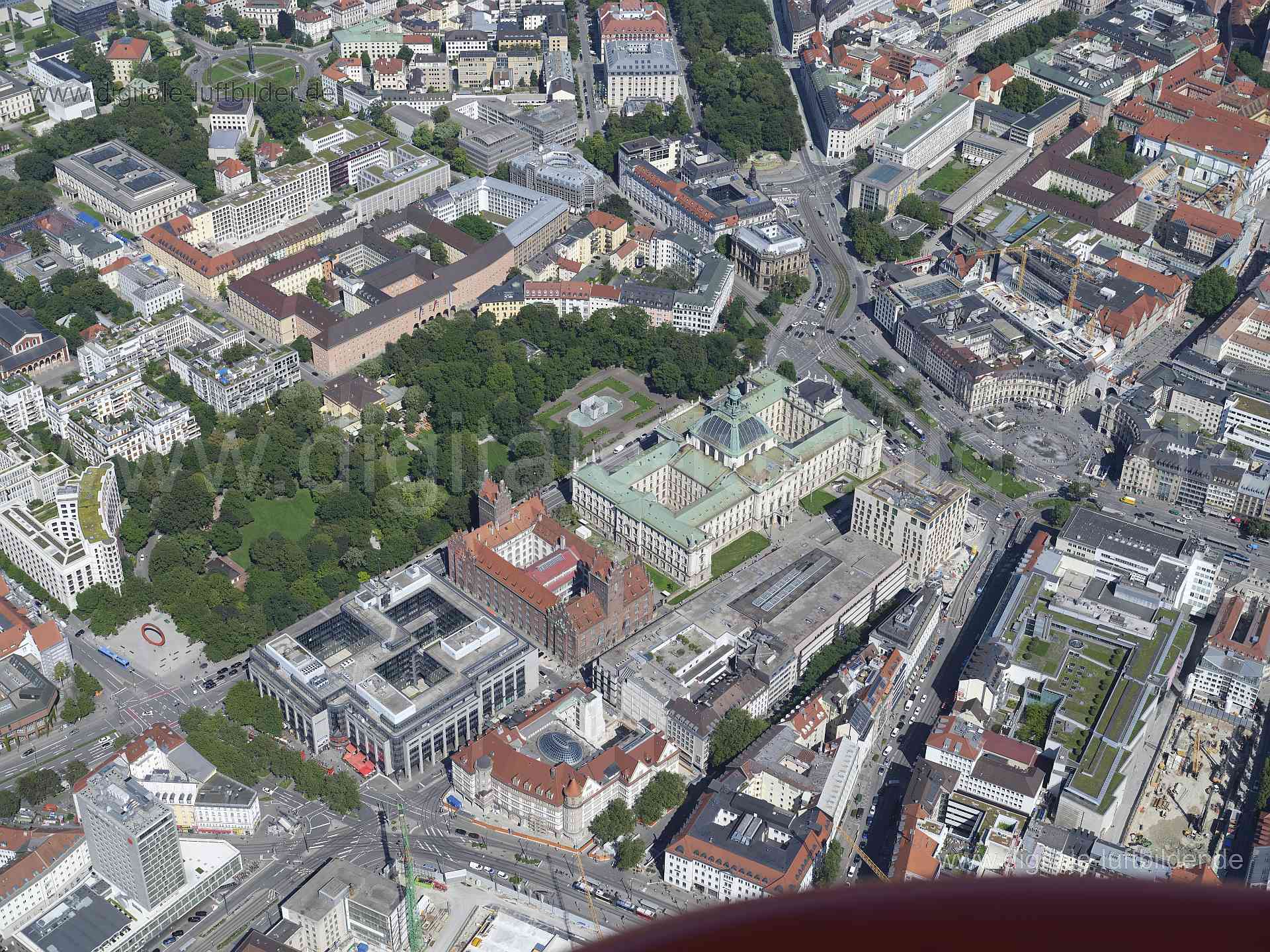 Luftaufnahme Alter Botanischer Garten in München | Oberbayern, Bayern