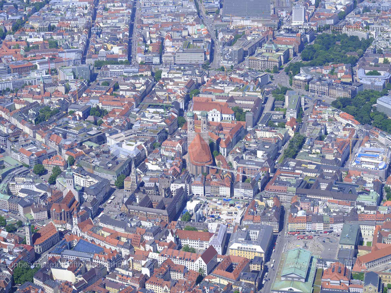 Luftaufnahme Altstadt München in München | Oberbayern, Bayern
