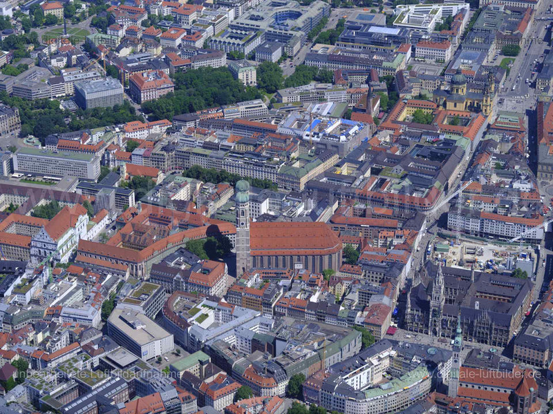 Luftaufnahme Altstadt München in München | Oberbayern, Bayern