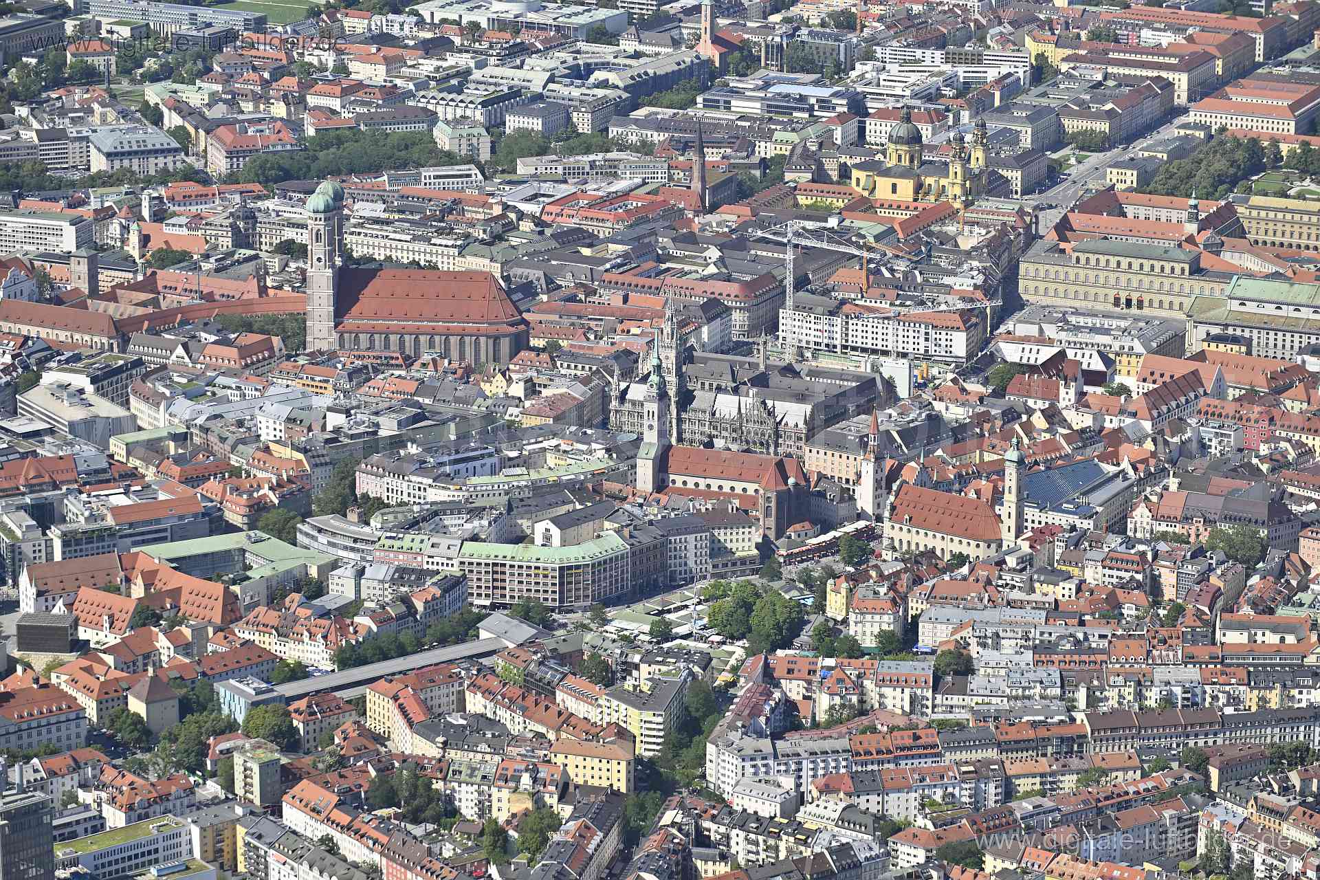 Luftaufnahme Altstadt München in München | Oberbayern, Bayern