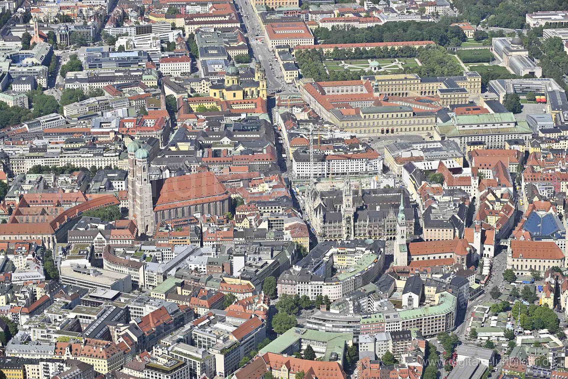 Luftaufnahme Altstadt München in München | Oberbayern, Bayern