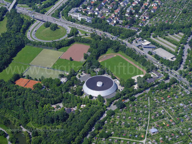 Luftaufnahme Audi Dome München in München | Oberbayern, Bayern