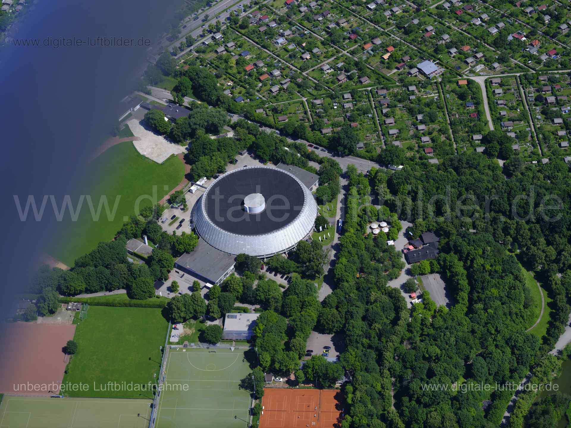Luftaufnahme Audi Dome München in München | Oberbayern, Bayern