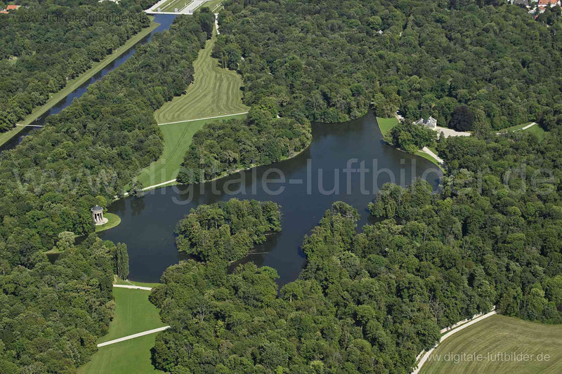 Luftaufnahme Badeburger See in München | Oberbayern, Bayern