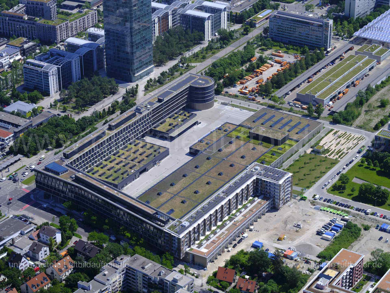 Luftaufnahme Busbetriebshof Moosach in München | Oberbayern, Bayern