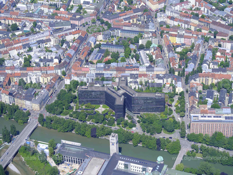 Luftaufnahme Europäisches Patentamt in München | Oberbayern, Bayern