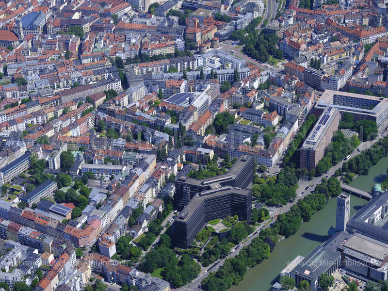 Luftaufnahme Europäisches Patentamt in München | Oberbayern, Bayern
