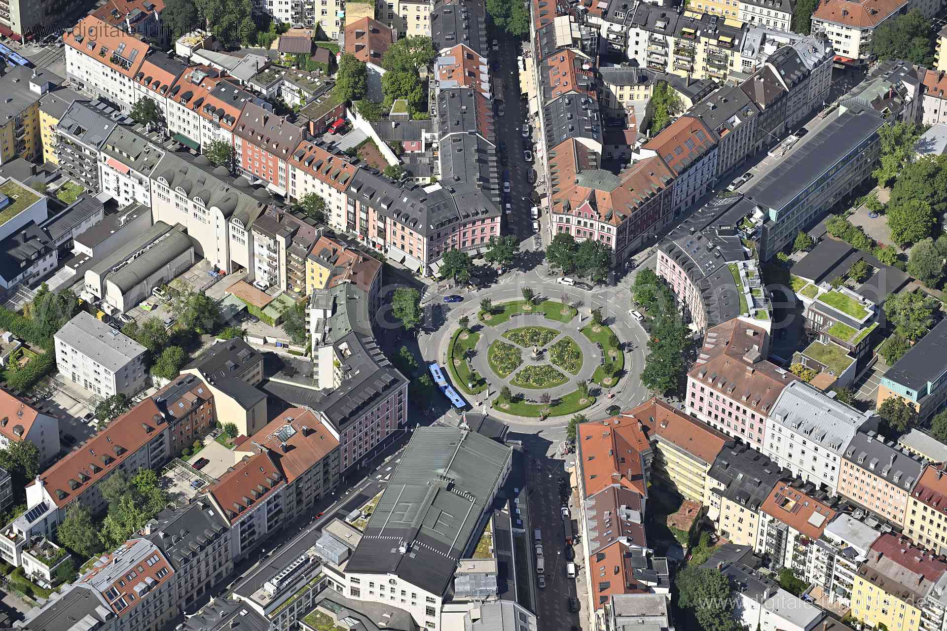 Luftaufnahme Gärtnerplatz in München | Oberbayern, Bayern