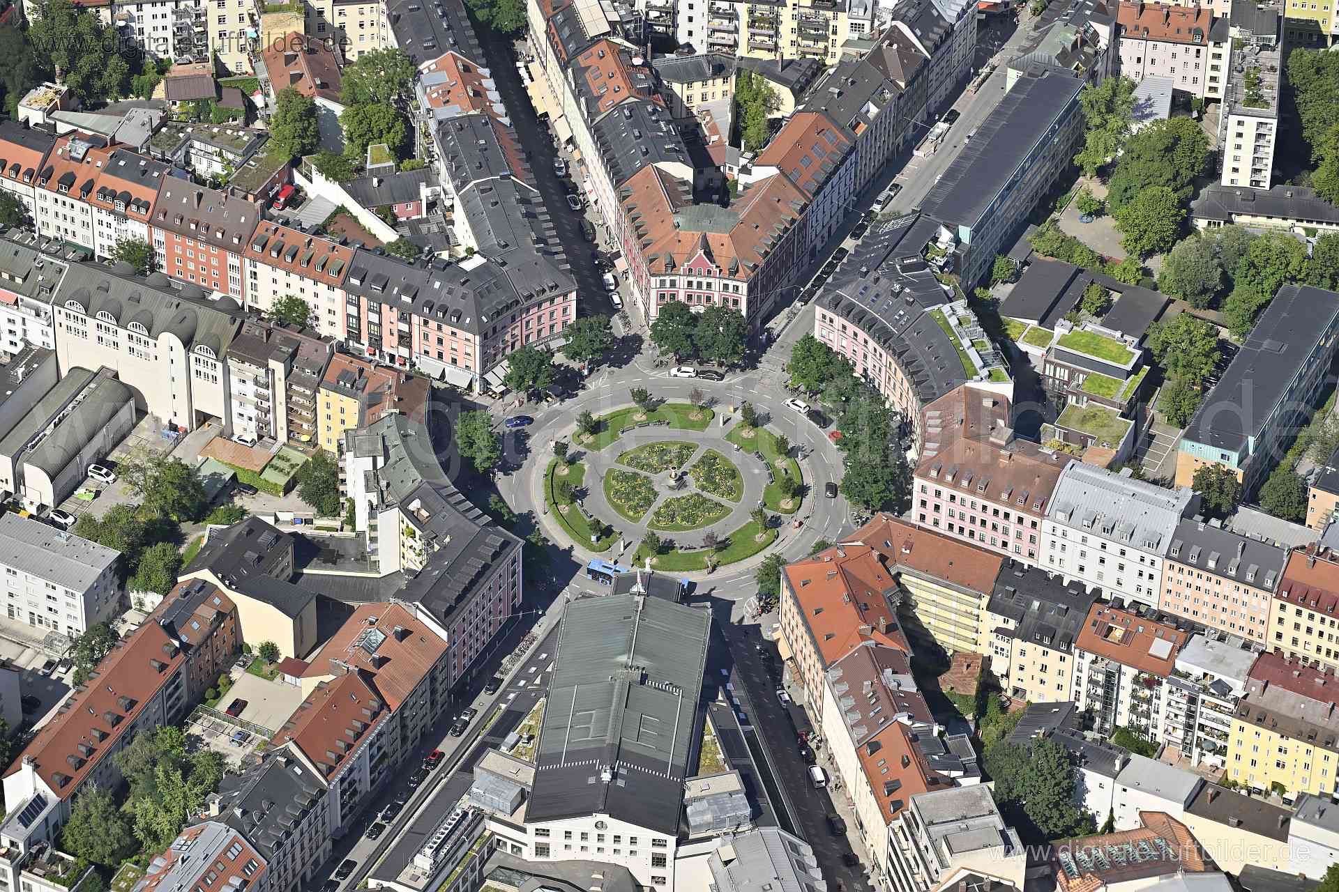 Luftaufnahme Gärtnerplatz in München | Oberbayern, Bayern