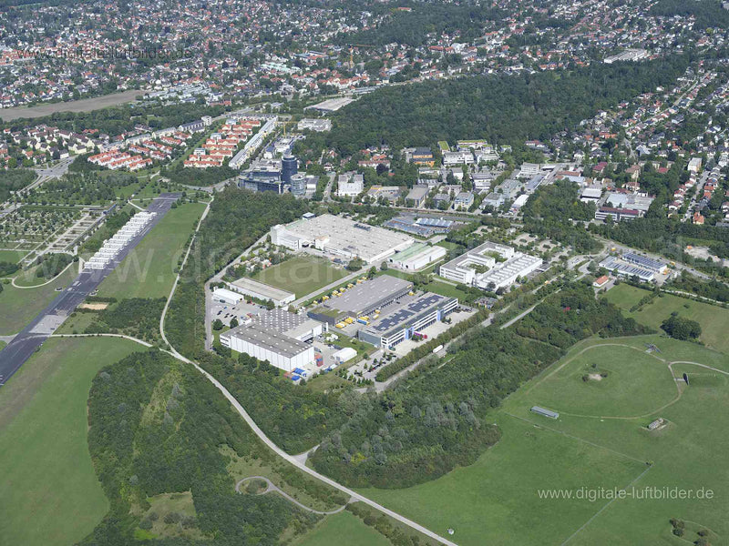 Luftaufnahme Gewerbegebiet Ottobrunn Nord in München | Oberbayern, Bayern