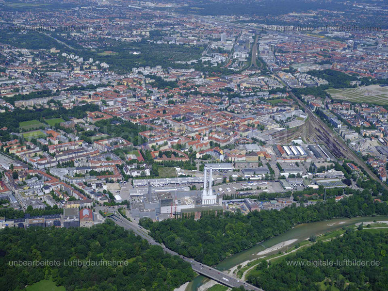 Luftaufnahme Großmarkthalle München in München | Oberbayern, Bayern