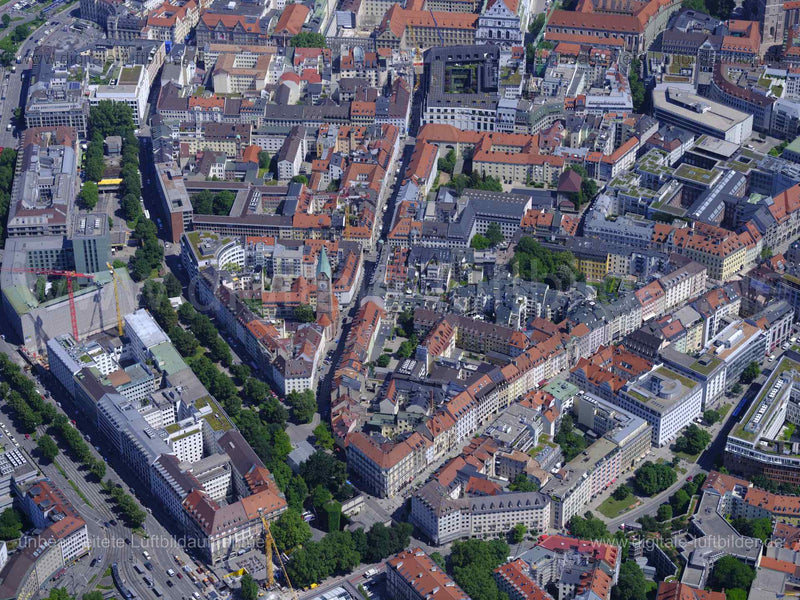 Luftaufnahme Hackenviertel München in München | Oberbayern, Bayern
