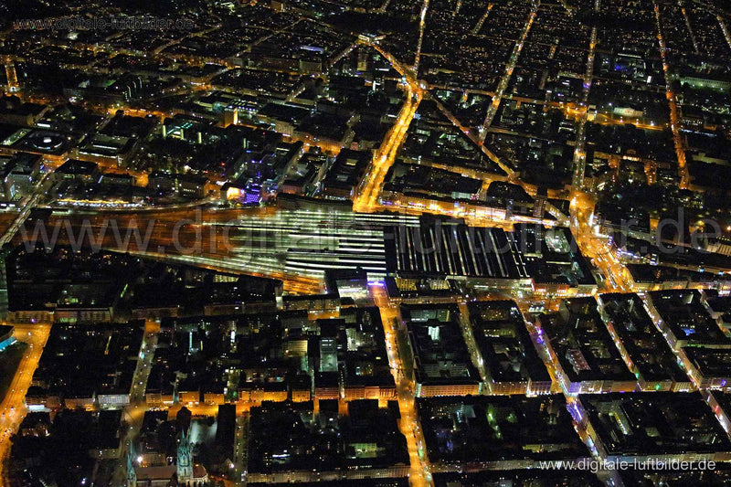 Luftaufnahme Hauptbahnhof in München | Oberbayern, Bayern
