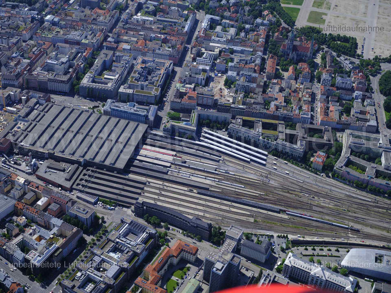 Luftaufnahme Hauptbahnhof München in München | Oberbayern, Bayern