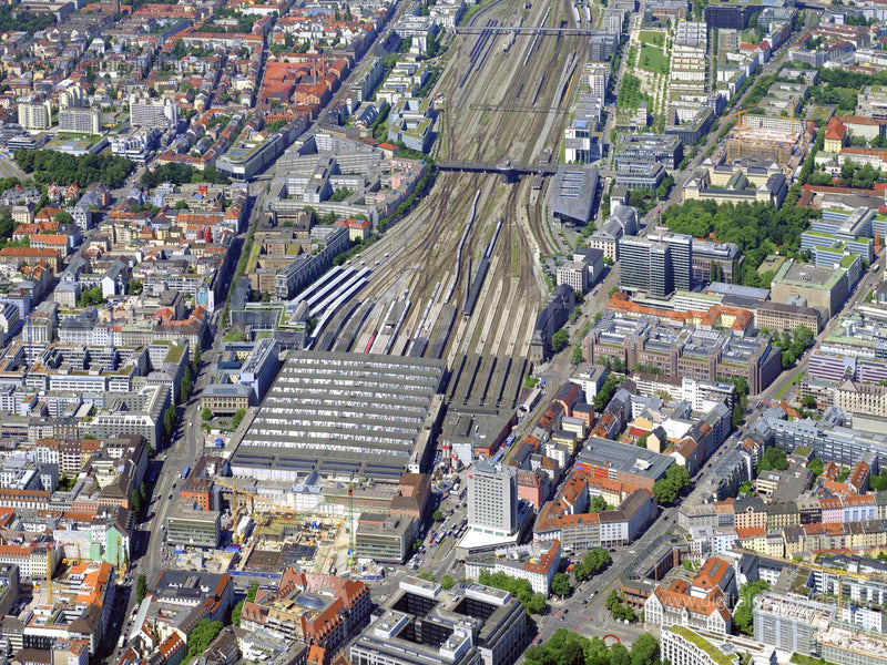 Luftaufnahme Hauptbahnhof München in München | Oberbayern, Bayern