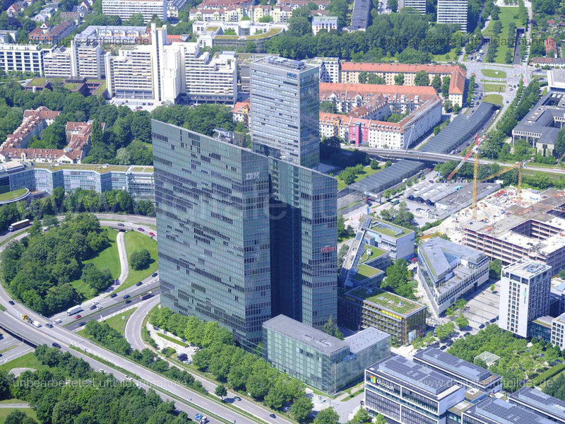 Luftaufnahme Highlight Towers (IBM) in München | Oberbayern, Bayern