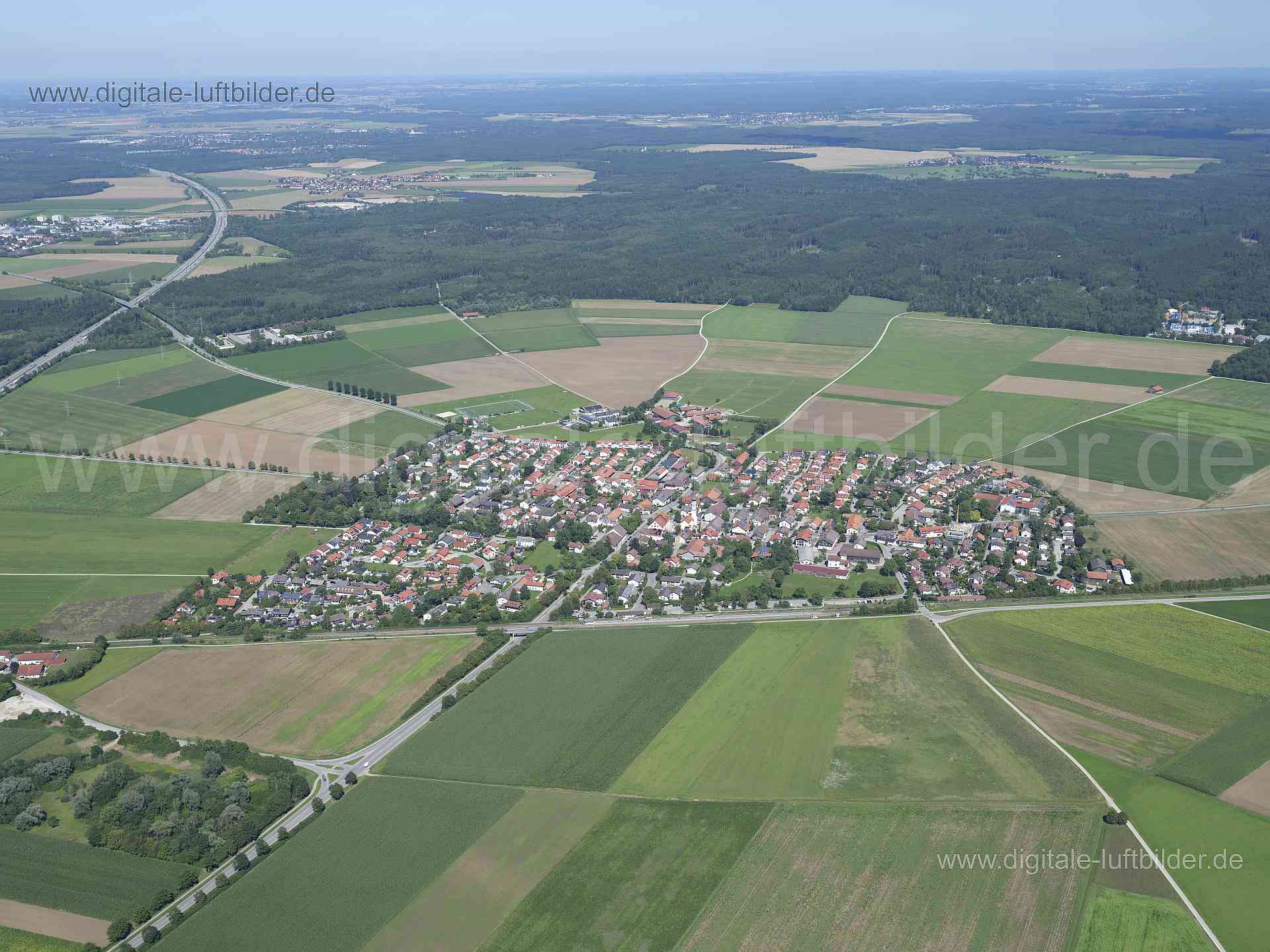 Luftaufnahme Hohenbrunn in München | Oberbayern, Bayern